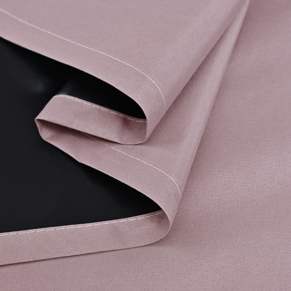 Pongee Rod Pocket Full Blackout Curtains, Sun Protection Curtains for Living Room