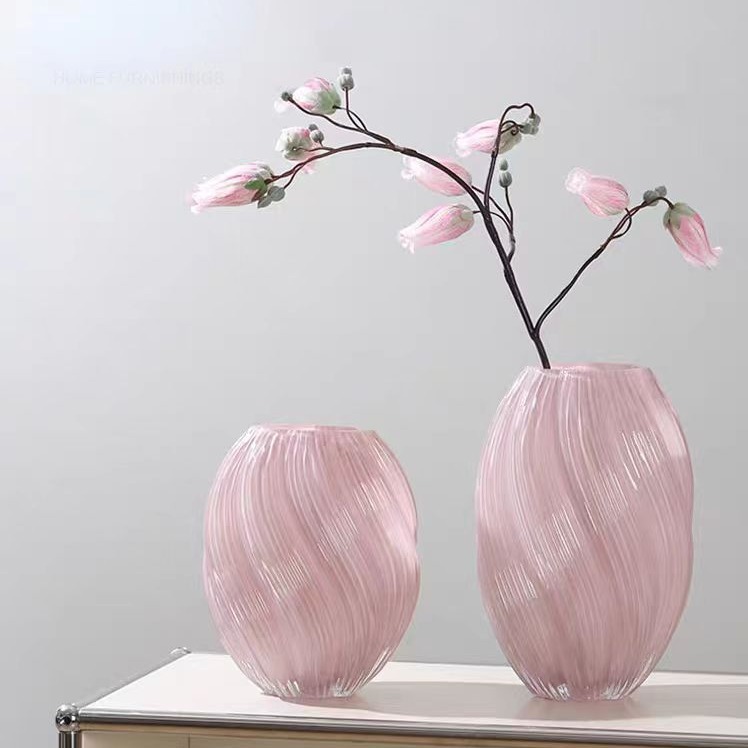 INS Style European Simple Niche Creative Luxury Advanced Table and Living Room Ornaments, Hydroponic Flower Glass Vases