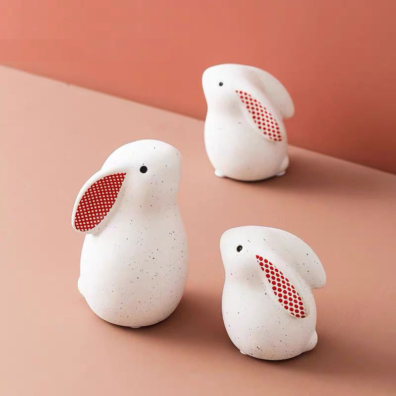 Cute INS Nordic Rabbit Small Ornaments, Forest Style Literary and Fresh Desktop Decorations