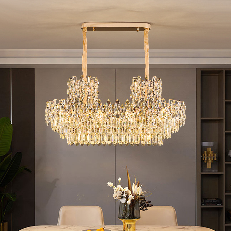 Hot Selling Crystal Chandeliers, Light Luxury Living Room Chandeliers, Modern High-End New European, American and French Restaurant Lamps